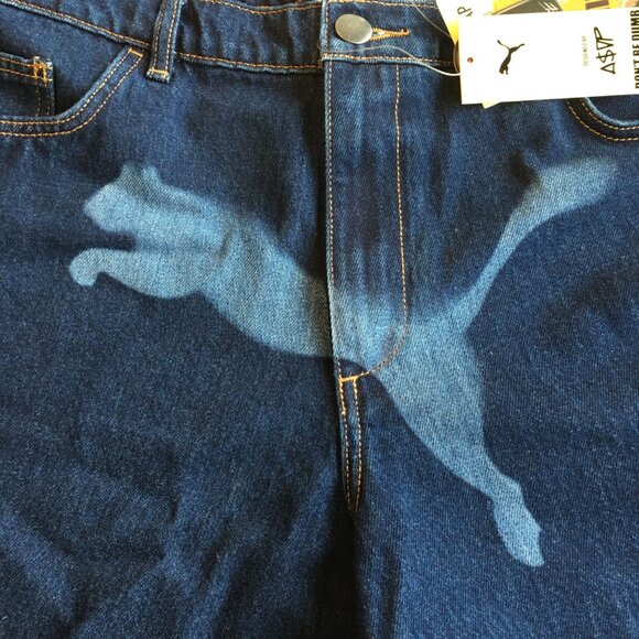 A$AP x PUMA Denim Shorts(Jorts) Sz 34 NEW - Picture 2 of 6